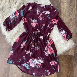 Wrap style flowy dress